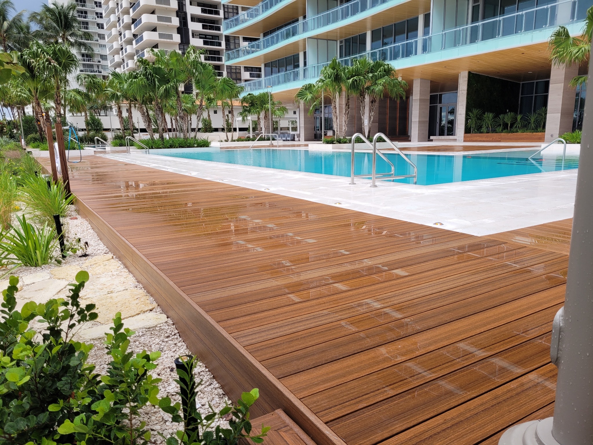 Commercial pool deck construction